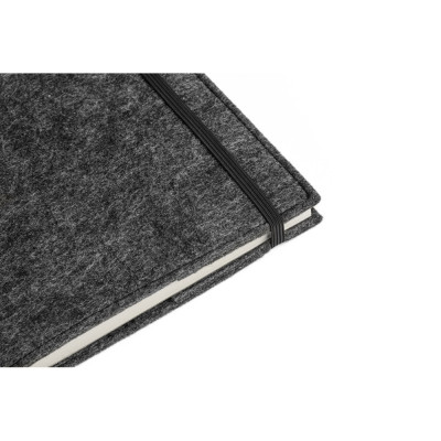BALDWIN. A5 notepad with recycled felt cover (100 rPET) and lined pages in 100 recycled paper